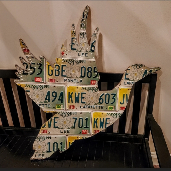 Custom Mississippi license plate wall art indoor/outdoor - Picture 2 of 3